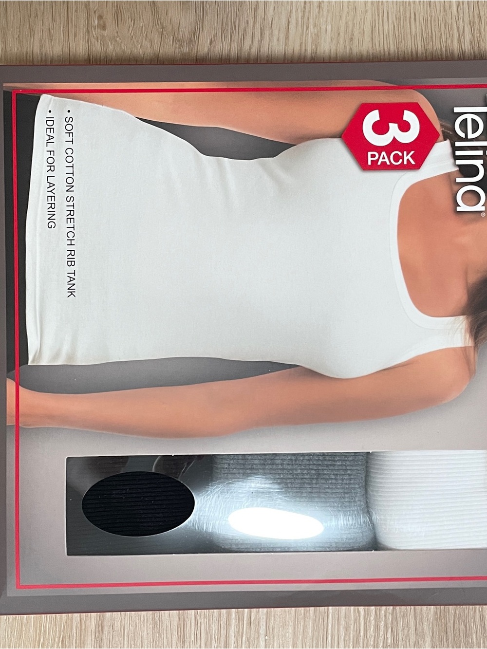 Hanes Ribbed Tank Tops - White and Black (3-Pack)